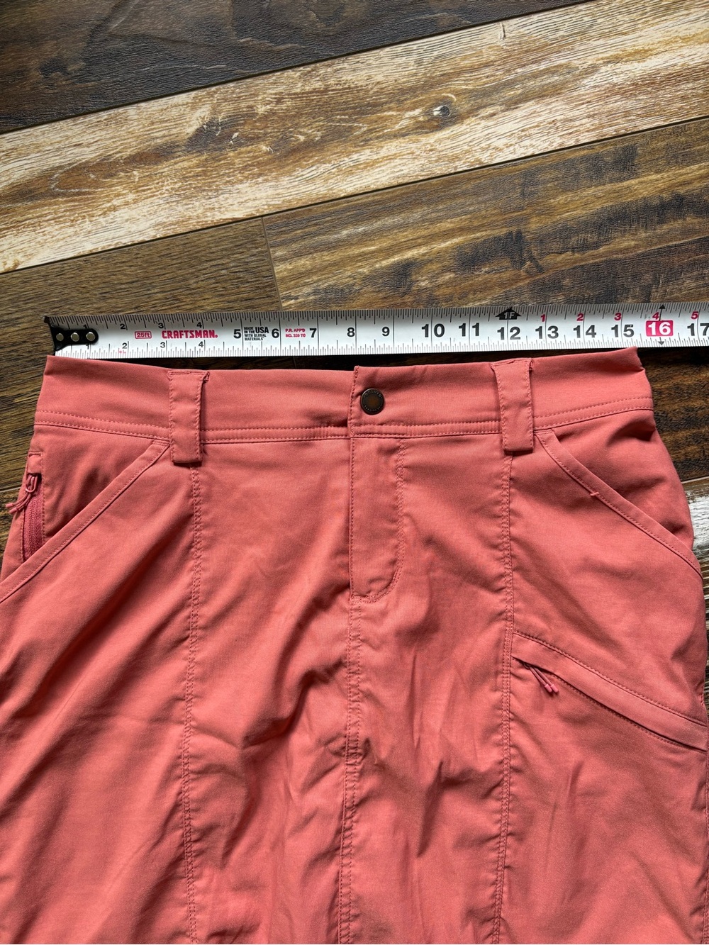 Duluth Trading Women's Size 10 Dusty Pink Nylon Dry On The Fly Skort Skirt - Picture 5 of 5